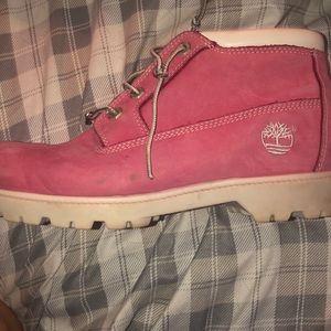 Pink Timberland boot